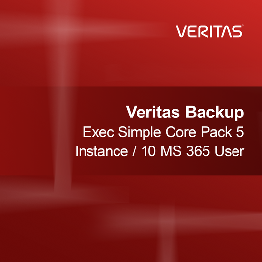 Paquete Básico Simple Veritas Backup Exec 5 Instancias / 10 Usuarios MS 365